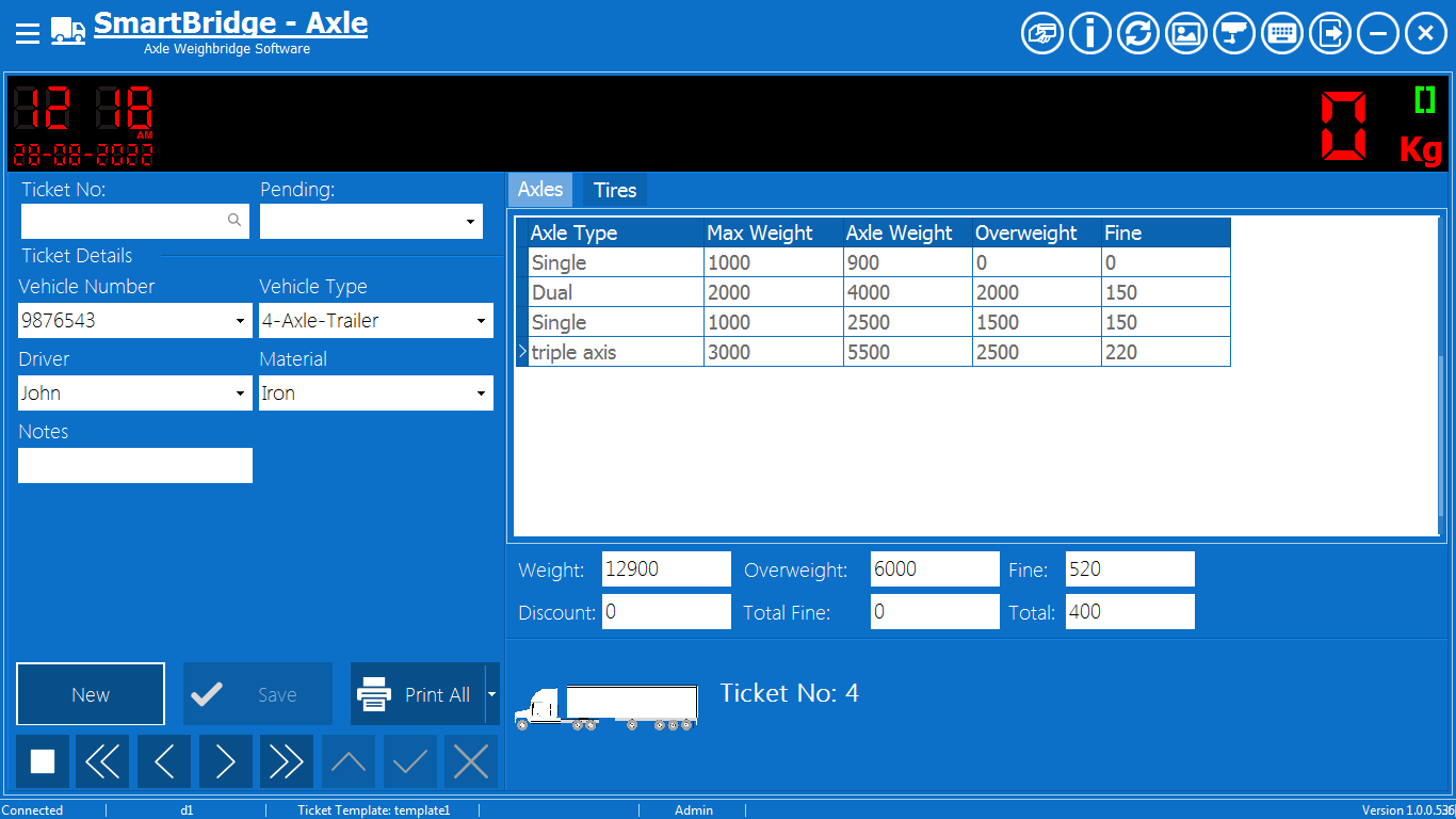portable truck scale software